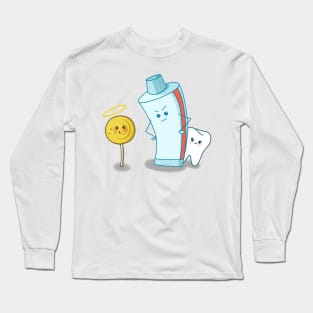 Sweet little tooth is protected by toothpaste Long Sleeve T-Shirt